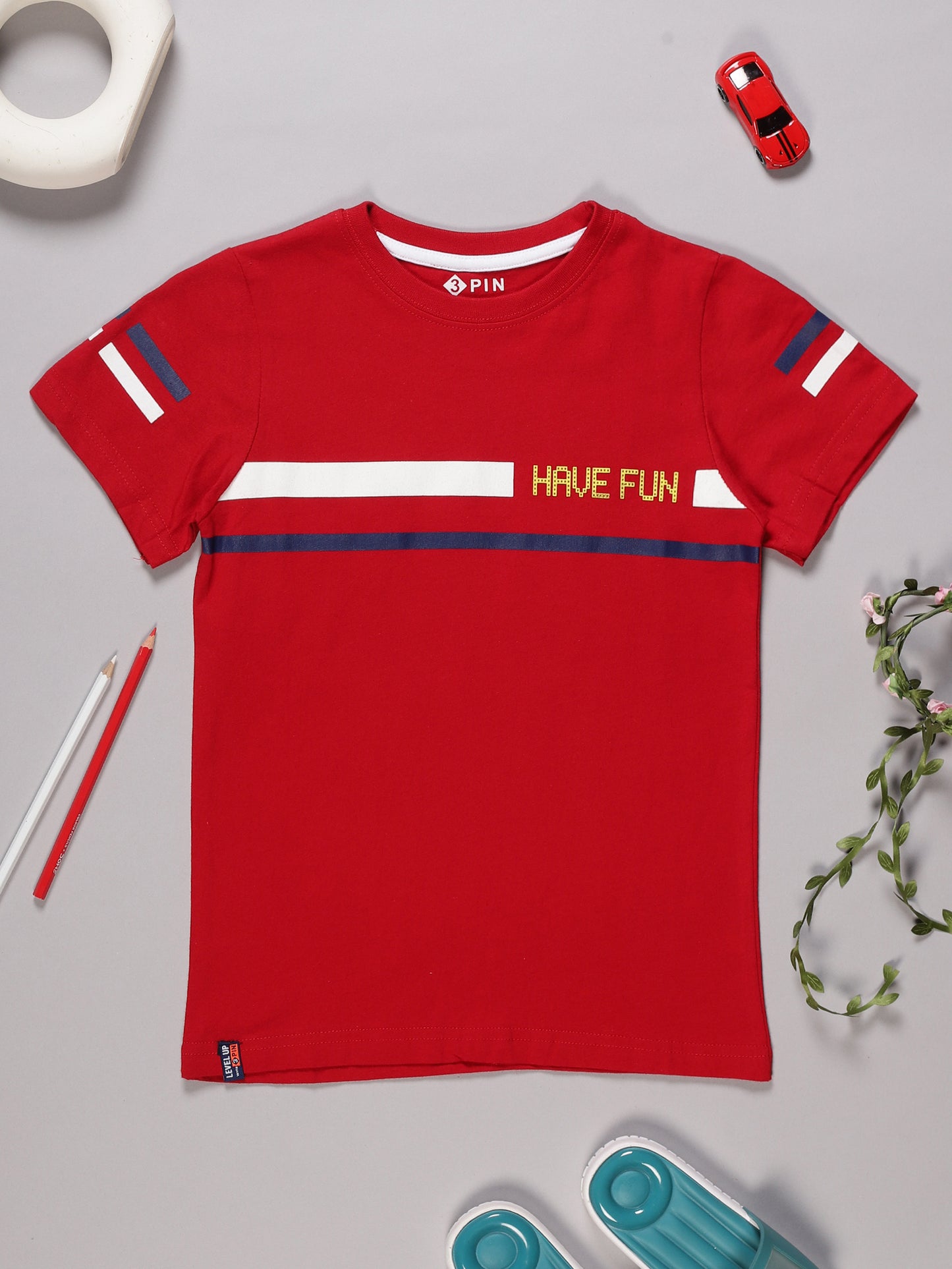 Boys Cotton Printed Round Neck T-Shirt - Pack of 5