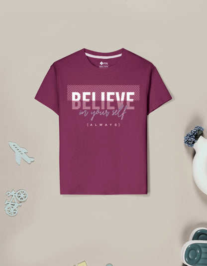 Girls Cotton Printed Round Neck T-Shirt - Pack of 5