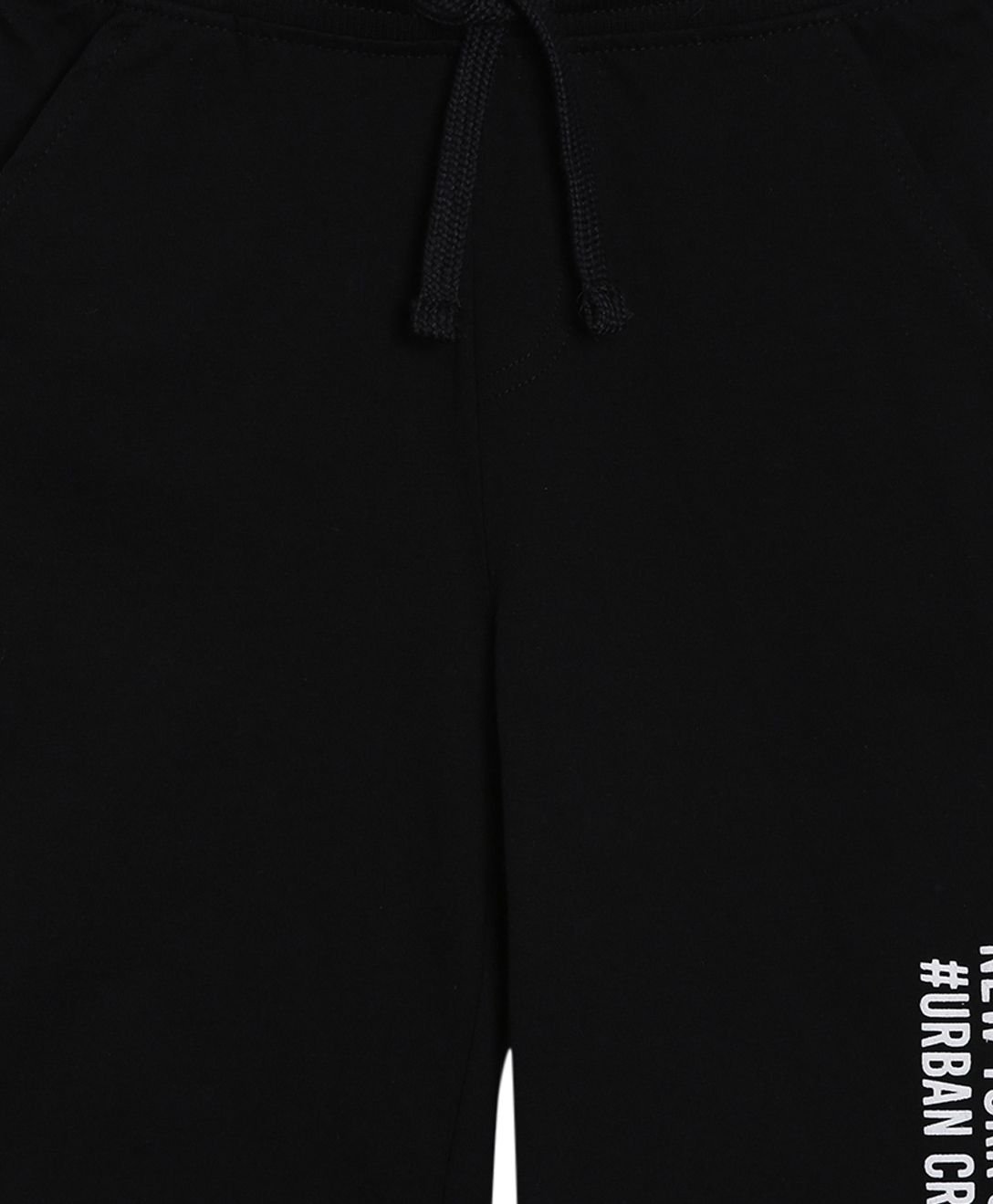 BOYS PACK OF 2 ALL OVER PRINT AND COLOUR BLOCK SHORTS - BLACK AND PINK