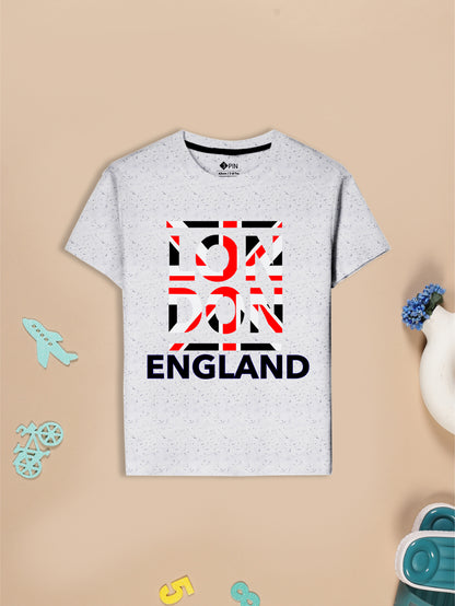 Boys Cotton Printed Round Neck T-Shirt - Pack of 5