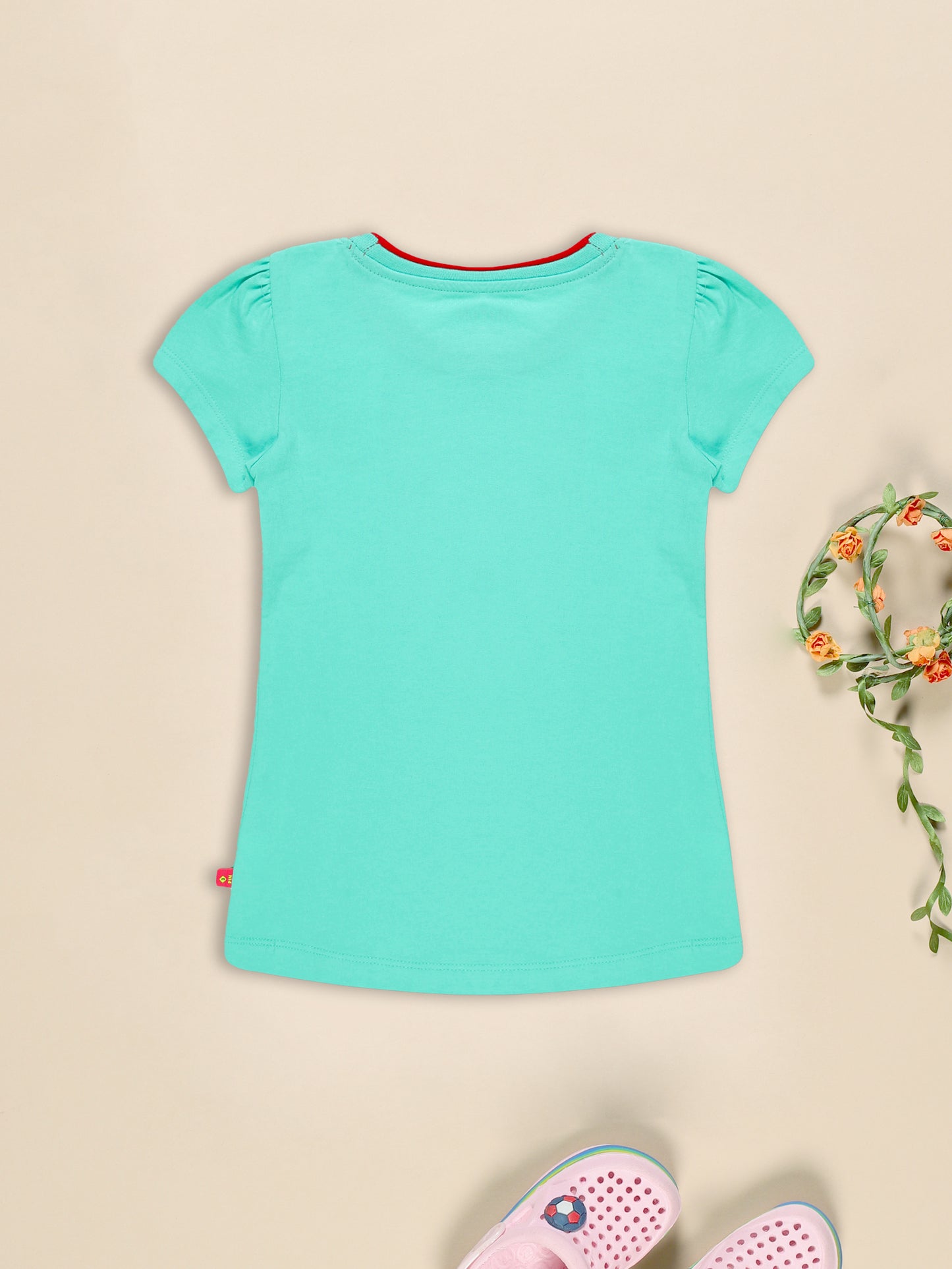 Girls Cotton Printed Round Neck T-Shirt - Pack of 5