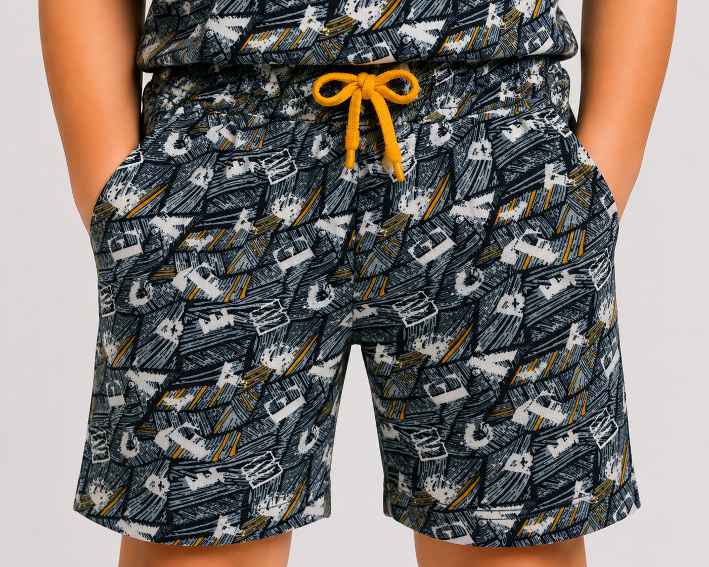 Boys Printed T-shirt with Shorts