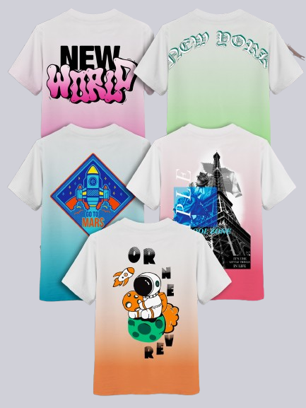 Boyz Cotton TShirts - Pack of 5