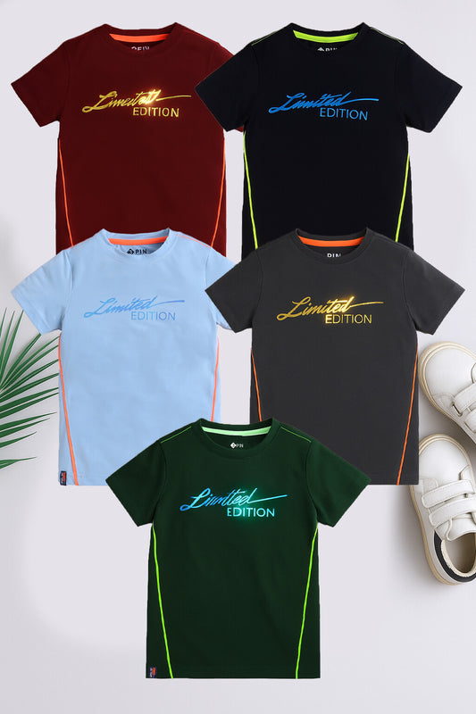 Boys Chewing Gum Fabric Tshirts - Pack of 5