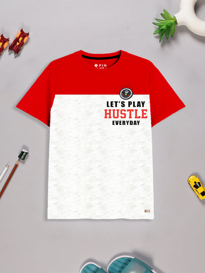 Boys Cotton Printed Round Neck T-Shirt - Pack of 5