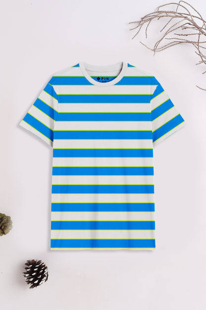 Boys Cotton Striped Round Neck T-Shirt - Pack of 5