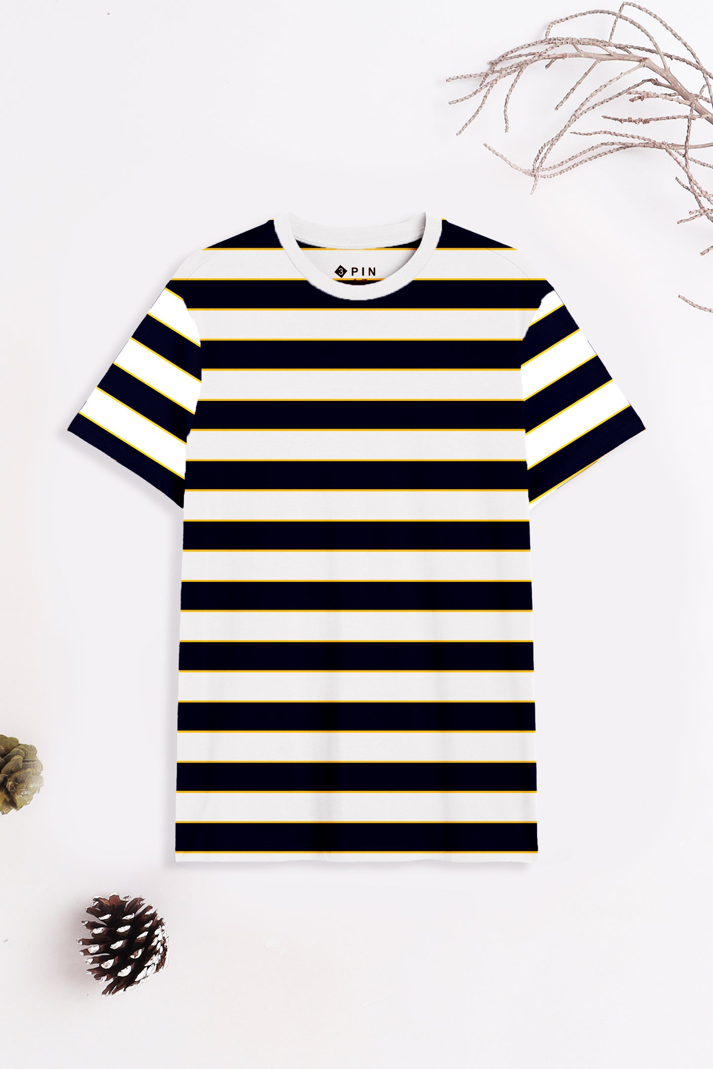 Boys Cotton Striped Round Neck T-Shirt - Pack of 5