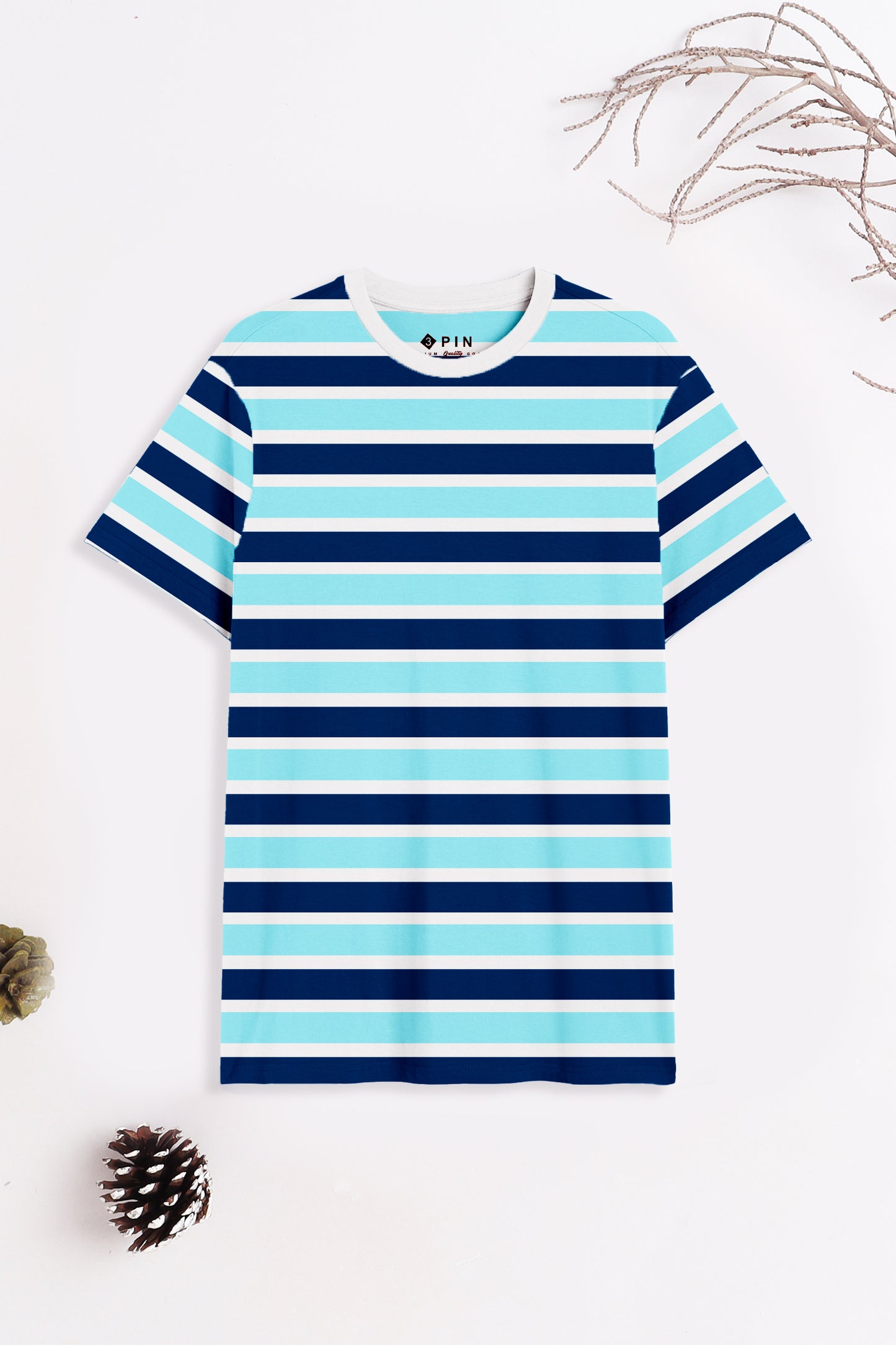 Boys Cotton Striped Round Neck T-Shirt - Pack of 5