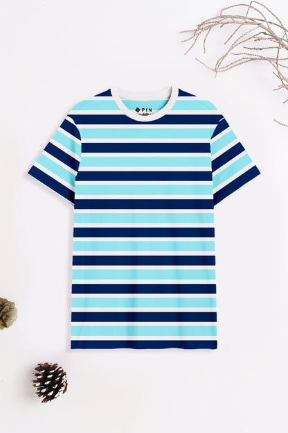 Boys Cotton Striped Round Neck T-Shirt - Pack of 5