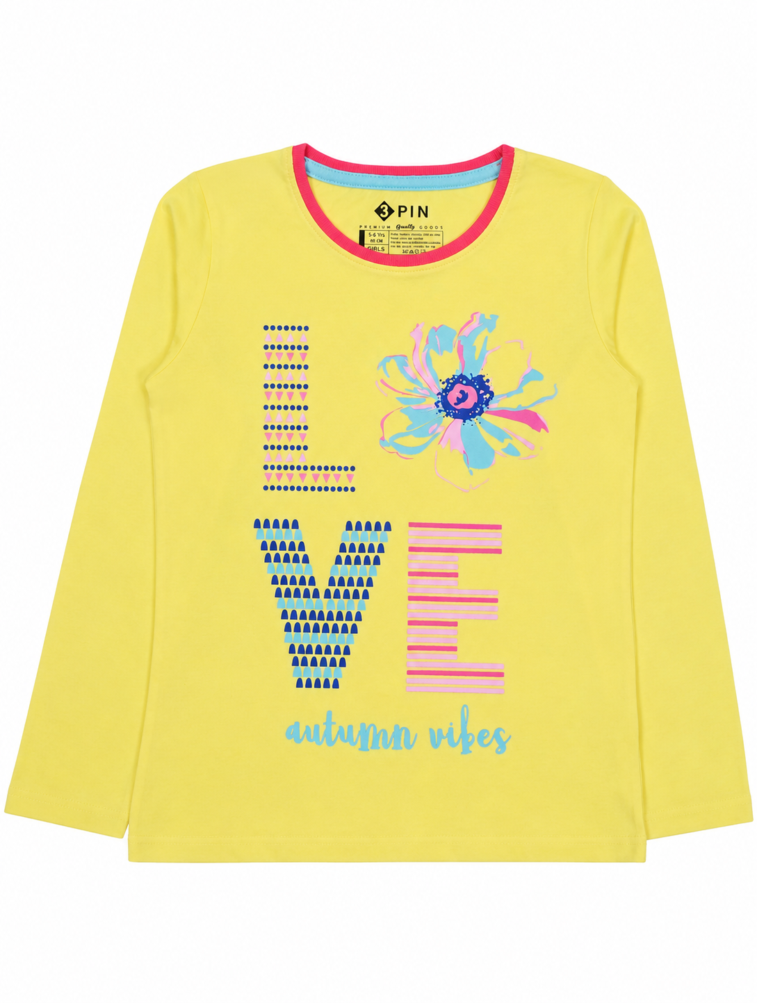 3PIN GIRLS FULL SLEEVE TSHIRT AND LEGGINGS SET