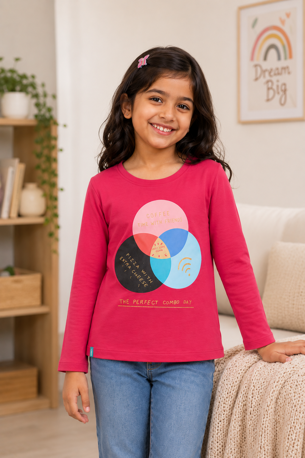 3PIN Girls pack Of 2 T-shirt 2-14 Y