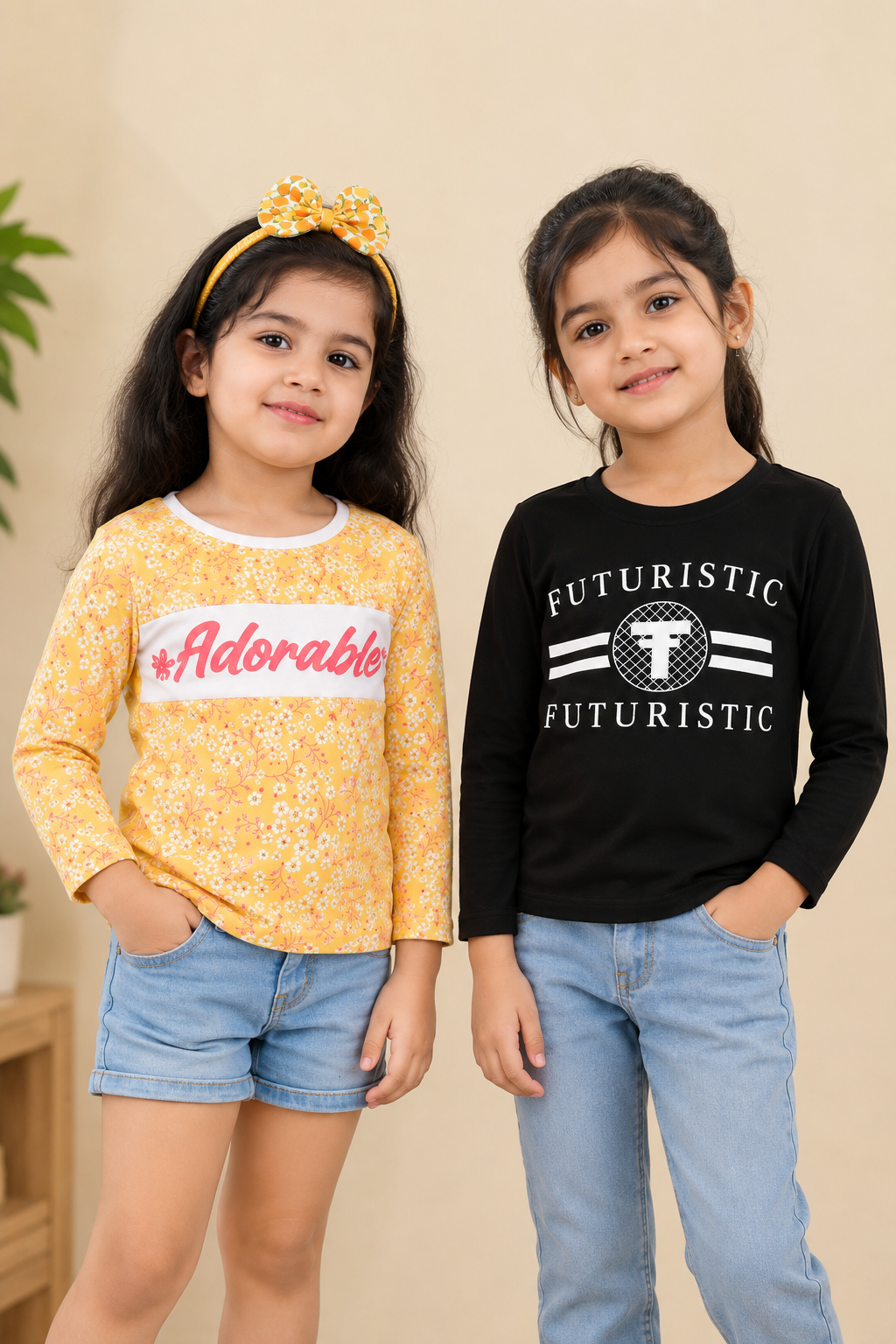 3PIN Girls pack Of 2 T-shirt 2-14 Y