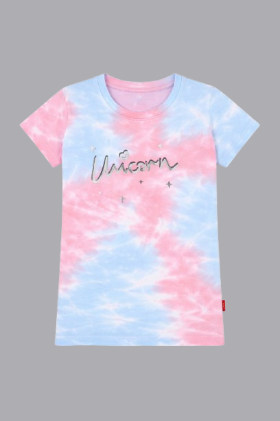 Girls Printed Tie & Dye T-Shirt
