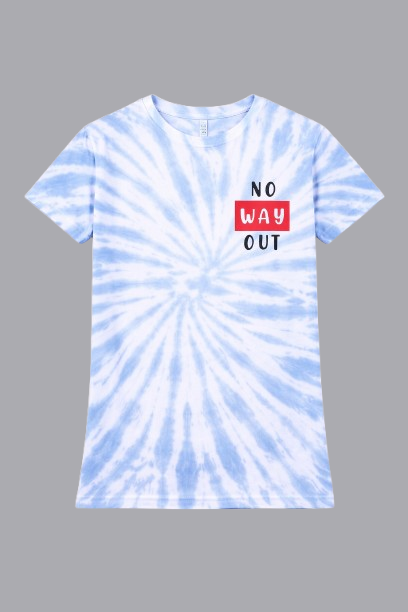 Boys Printed Tie & Dye Round Neck Cotton T-Shirt