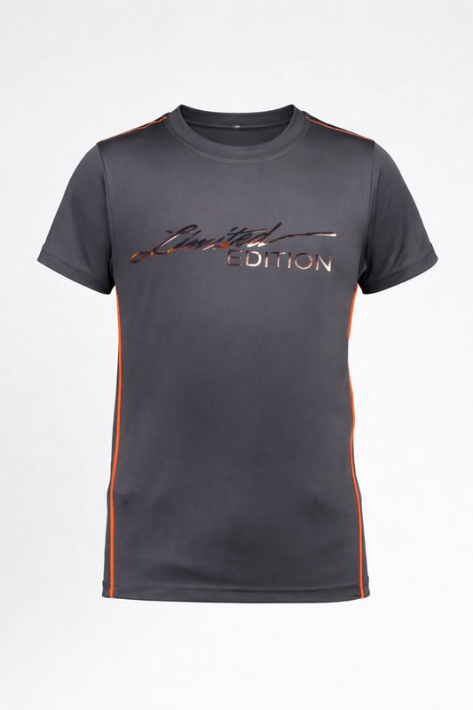Boys Printed Typography Round Neck Polyester T-Shirt