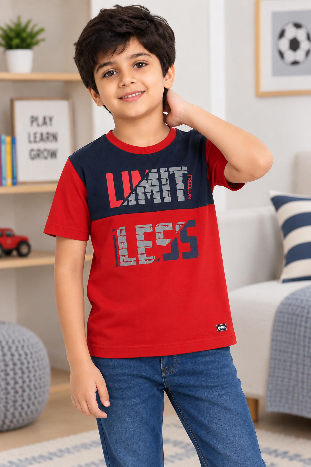 Boys Cotton T-Shirt Printed