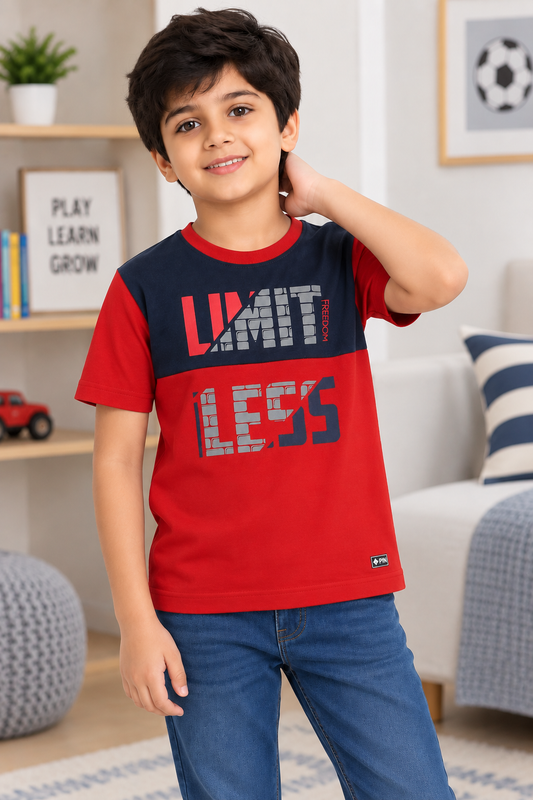Boys Cotton T-Shirt Printed