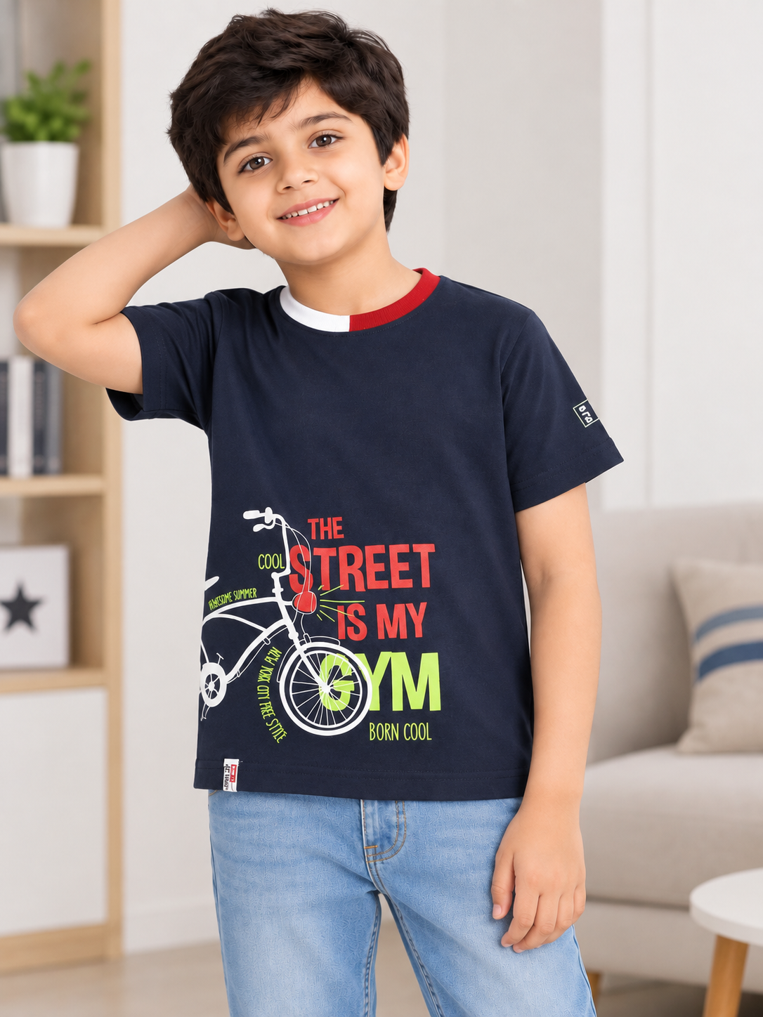 Boys Cotton T-Shirt Printed