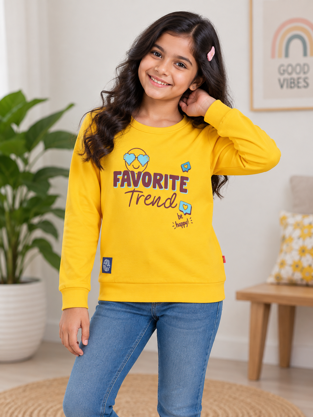 Girls Cotton Tshirt Sweatshirt