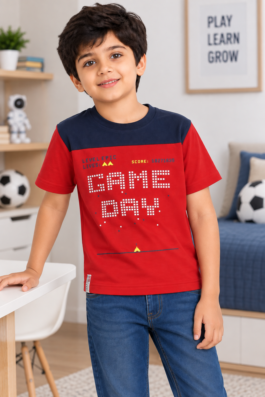 Boys Cotton T-Shirt Printed