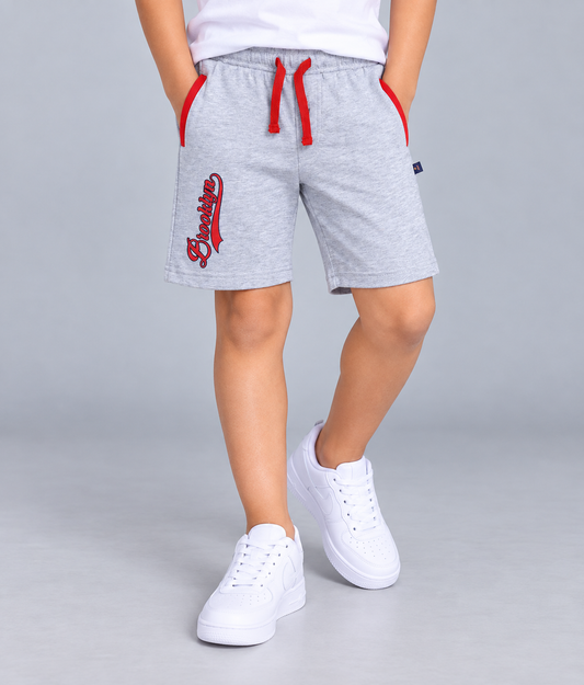 BOYS PRINTED SHORTS - GREY
