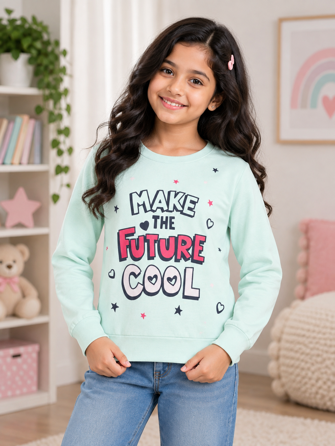 Girls Cotton Tshirt Sweatshirt