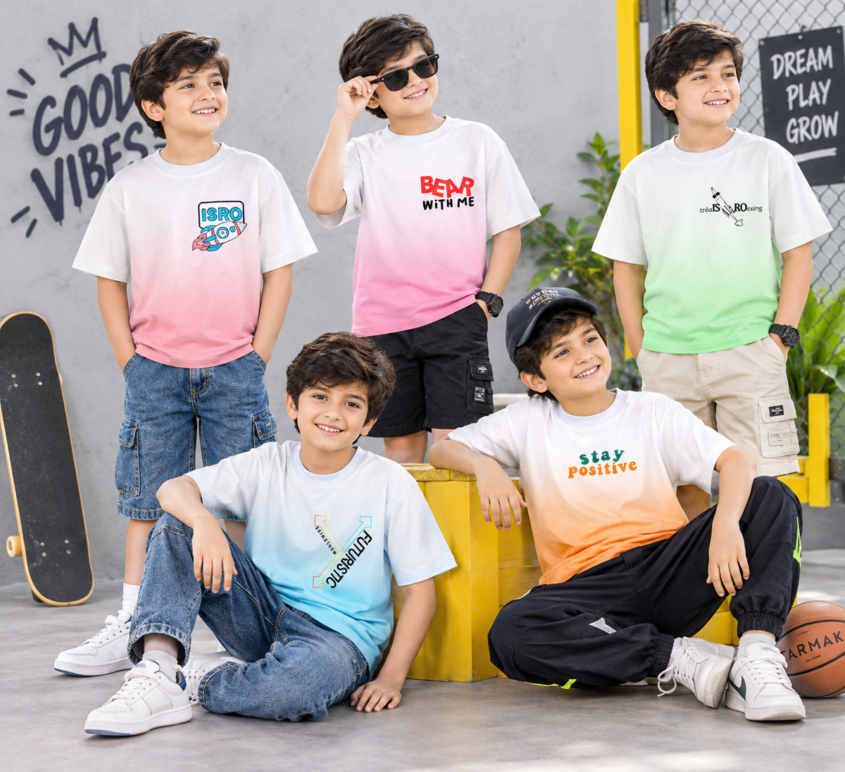 Boyz Cotton TShirts - Pack of 5