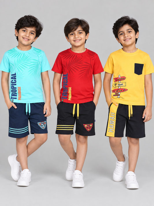 Boyz Night Dress Set - Pack of 3