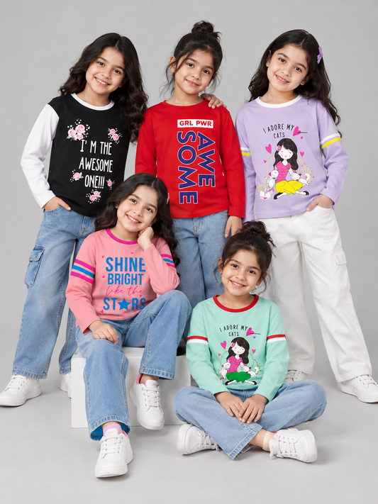 Girlz Cotton Sweatshirts - Pack of 5