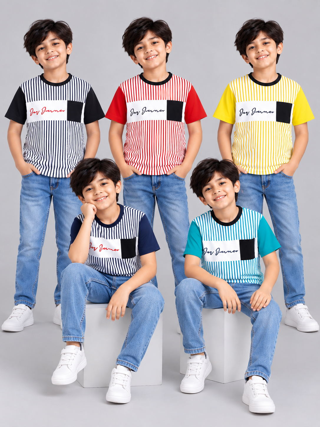 Boyz Cotton TShirts - Pack of 5