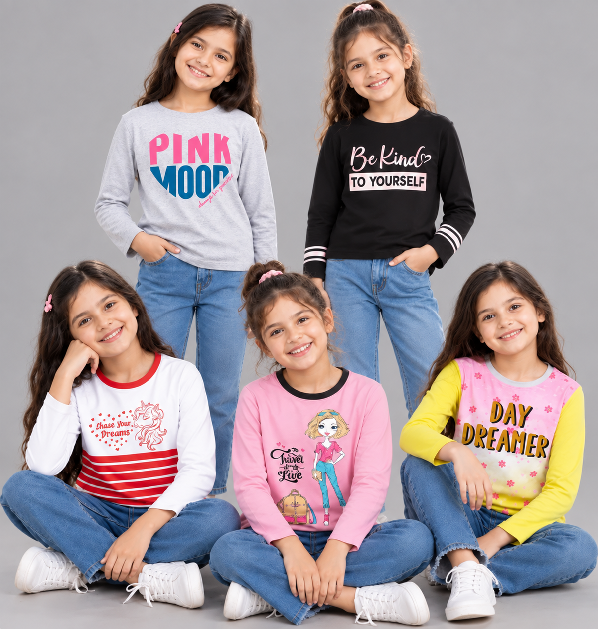 Girlz Cotton Sweatshirts - Pack of 5