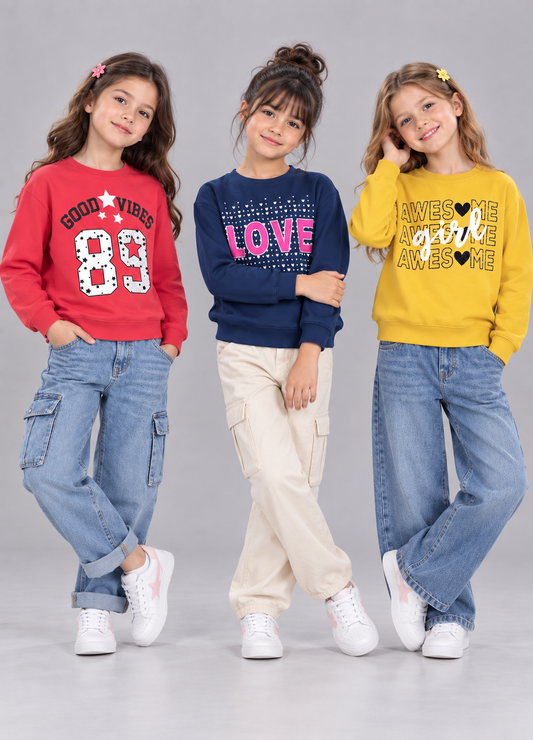 Boyz Cotton Sweatshirts - Pack of 3