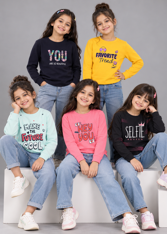 Girlz Cotton Sweatshirts - Pack of 5