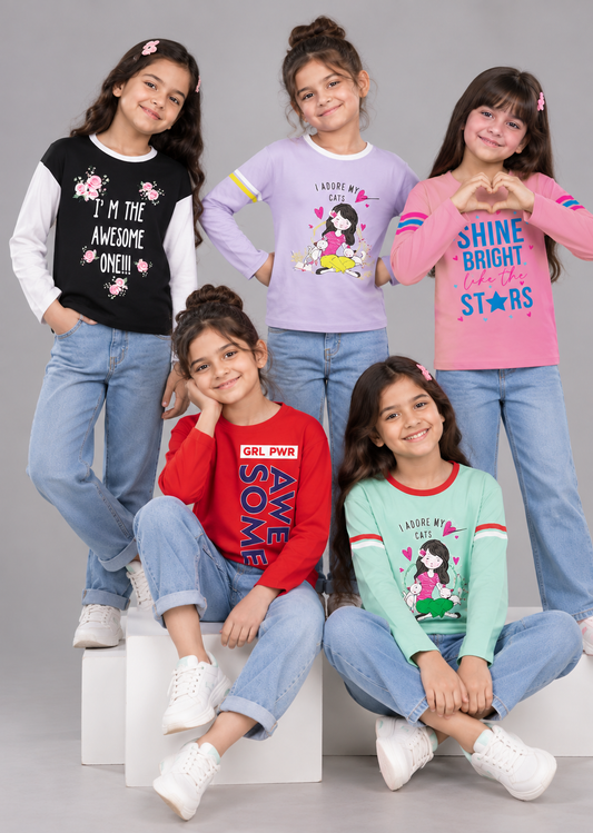 Girlz Cotton Sweatshirts - Pack of 5