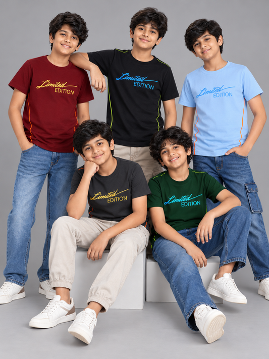 Boys Chewing Gum Fabric Tshirts - Pack of 5