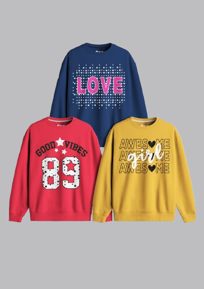 Boyz Cotton Sweatshirts - Pack of 3