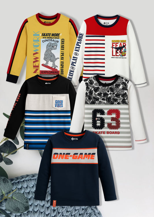 Boyz Cotton Sweatshirts - Pack of 5