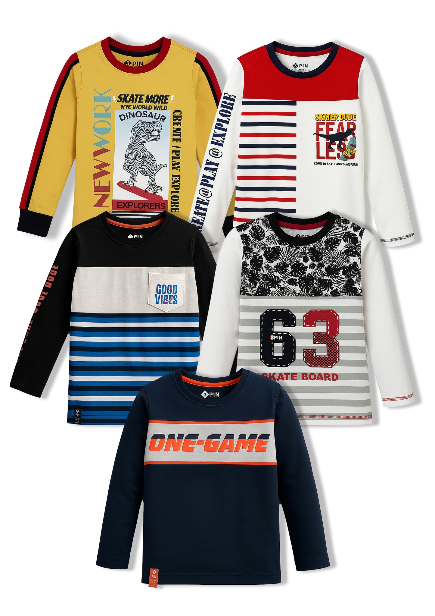 Boyz Cotton Sweatshirts - Pack of 5