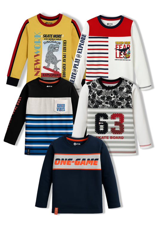 Boyz Cotton Sweatshirts - Pack of 5