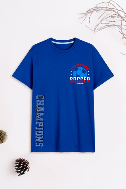 Boys Cotton Printed Round Neck T-Shirt - Pack of 5