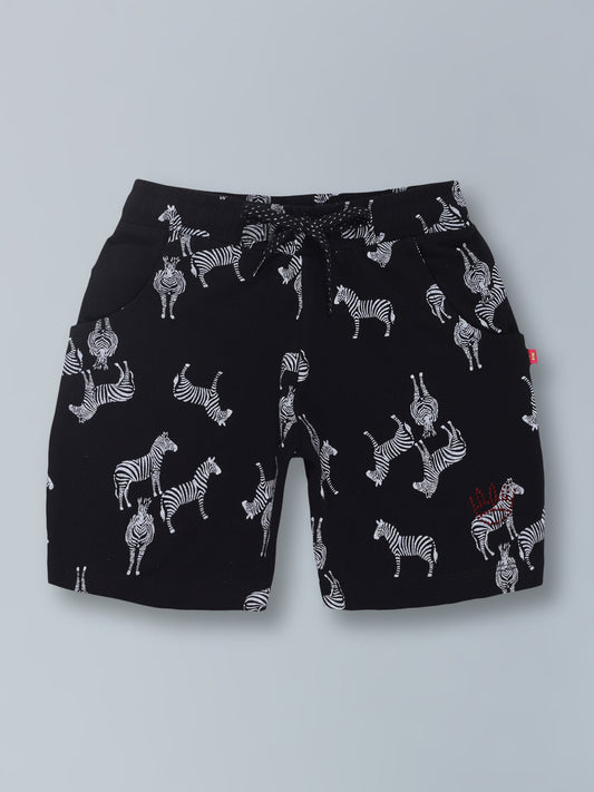 Girls Black AOP Shorts