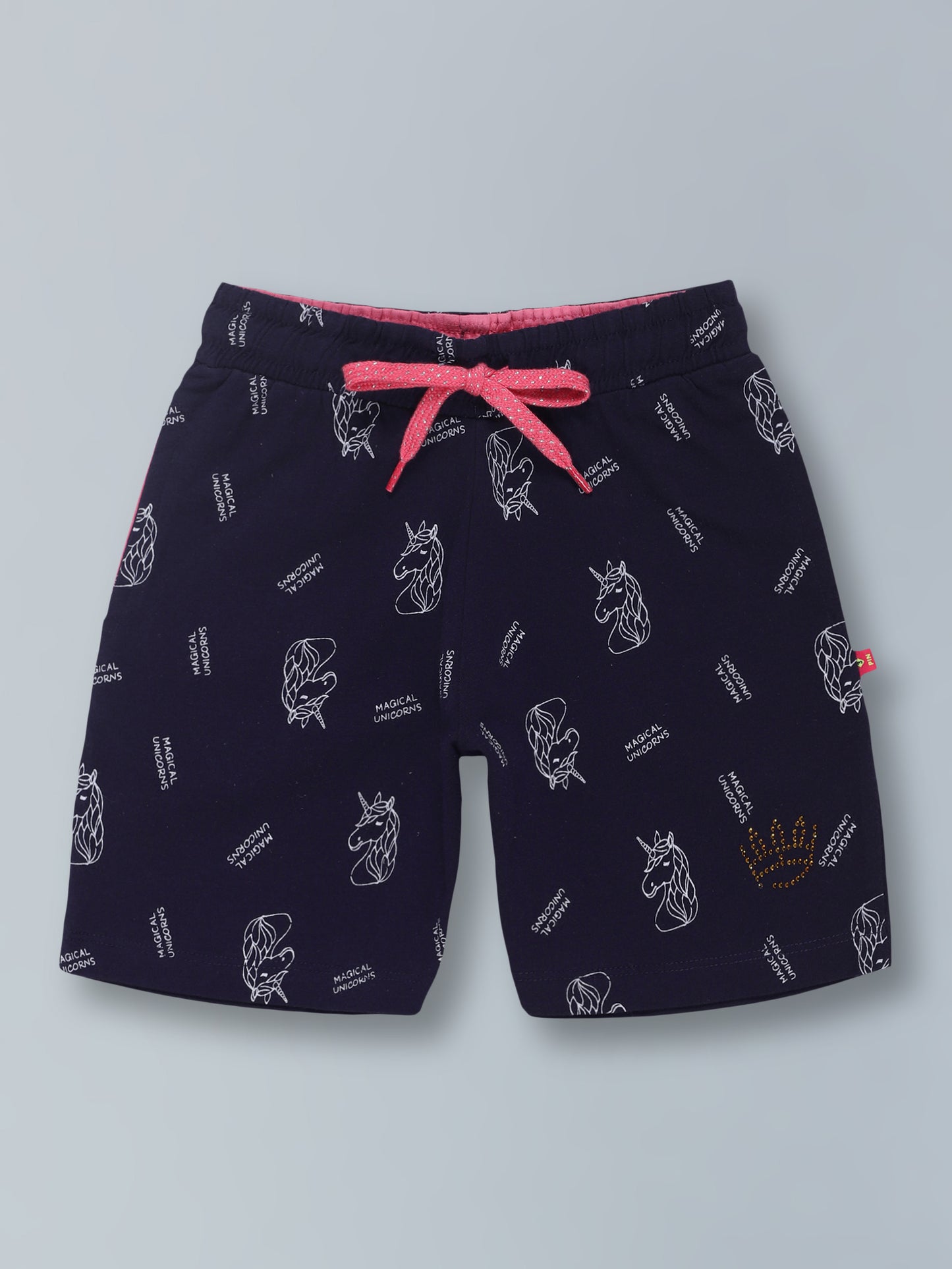 Girls Unicorn Print-Shorts