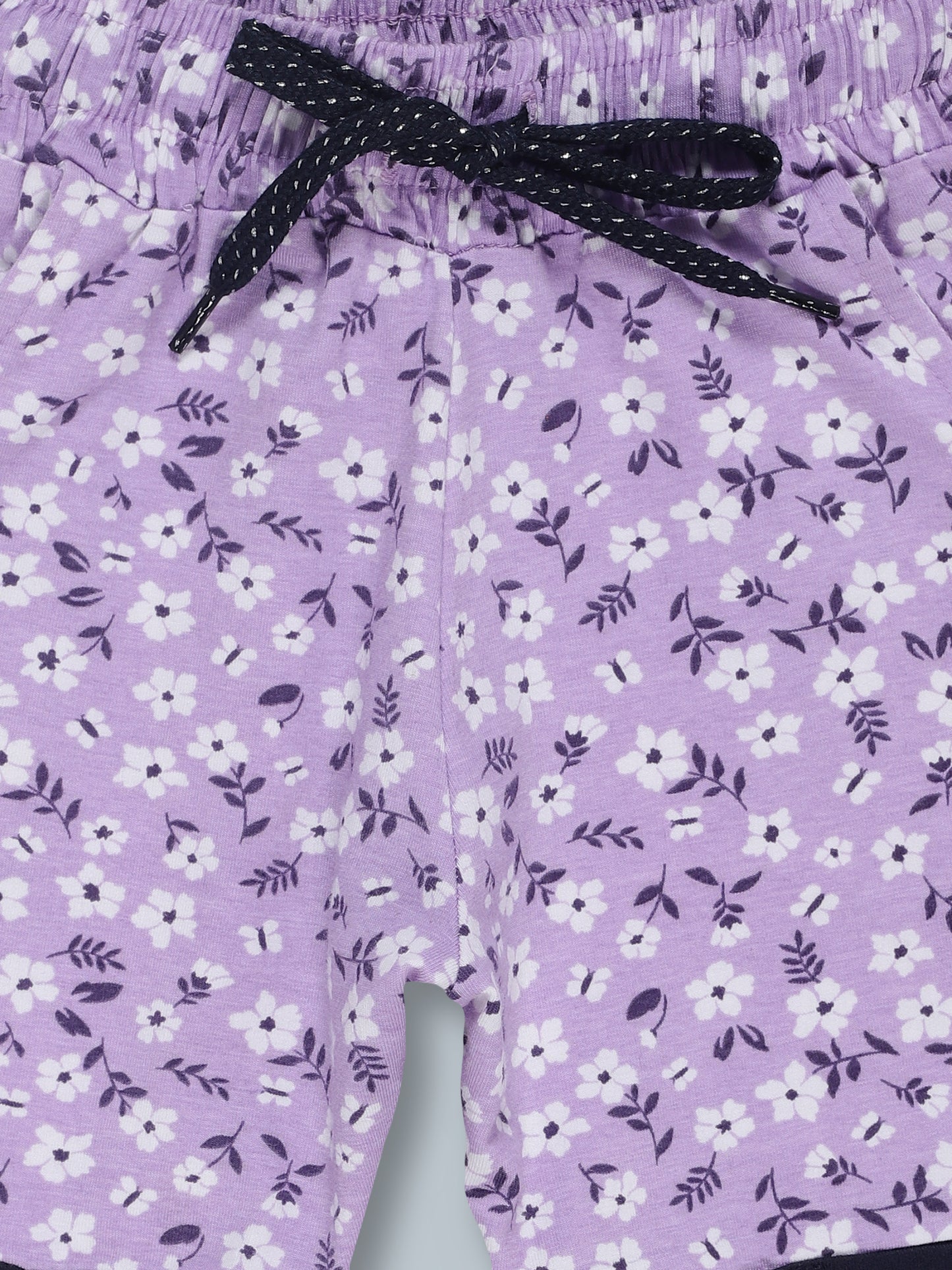 3PIN 100% Cotton Knit  Pack Of 2 Solid and All over Printed Shorts - Multi