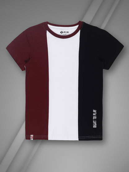 Boys Cotton Striped Round Neck T-Shirt - Pack of 5