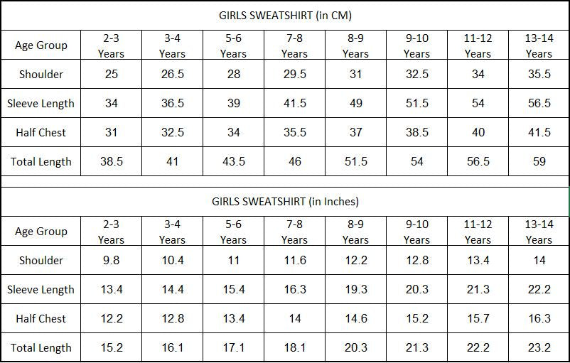 Girls Cotton Sweatshirt