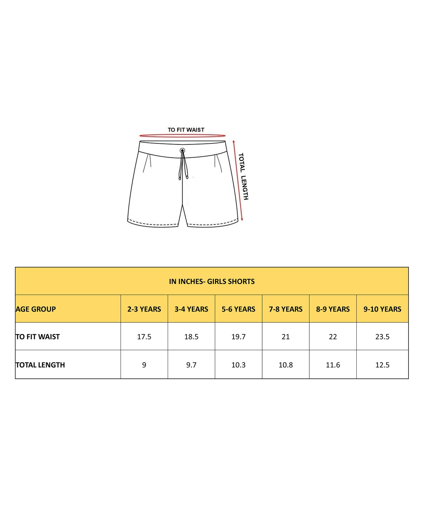 Girls Black AOP Shorts