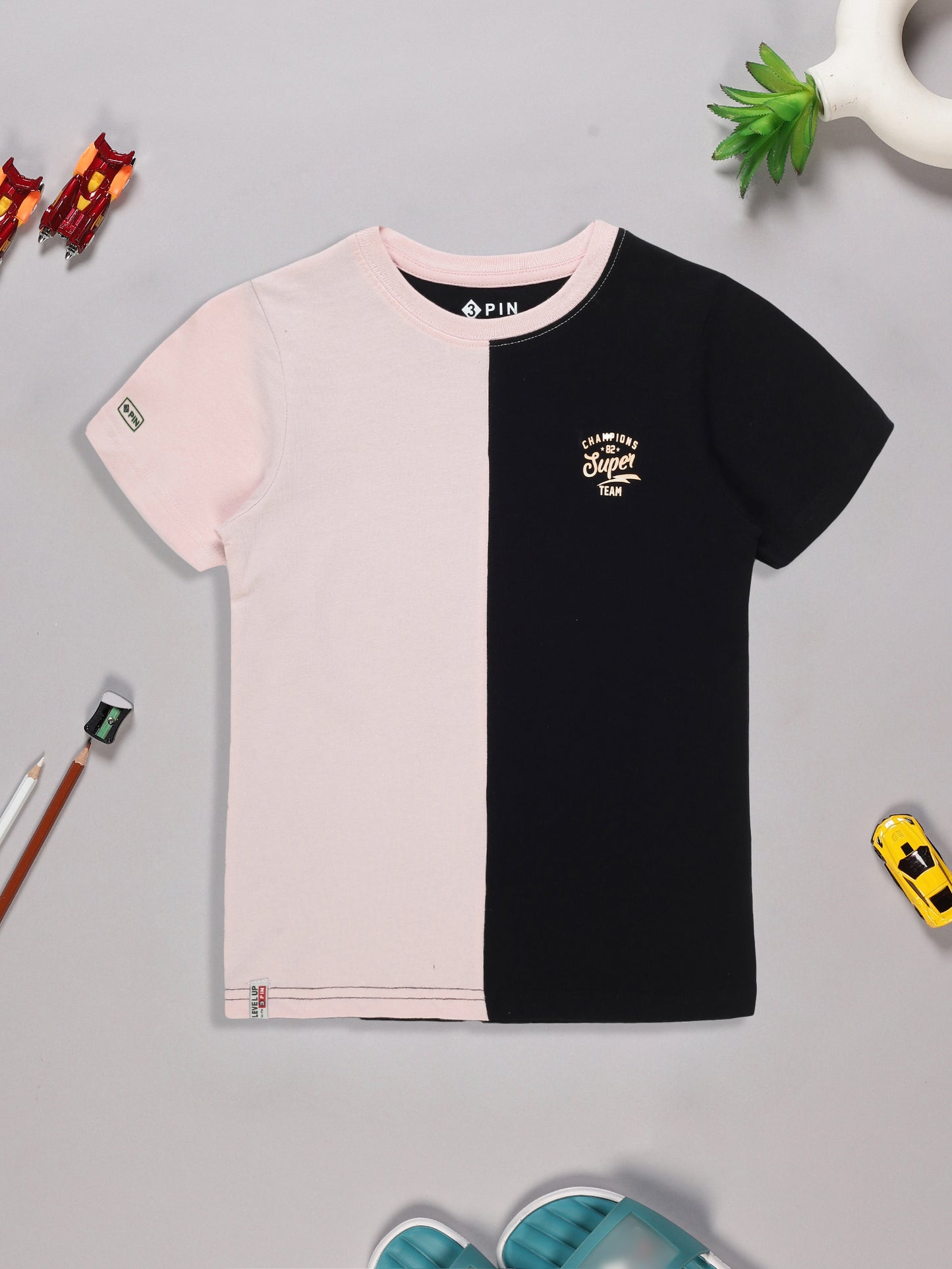 Boys Cotton Printed Round Neck T-Shirt - Pack of 5