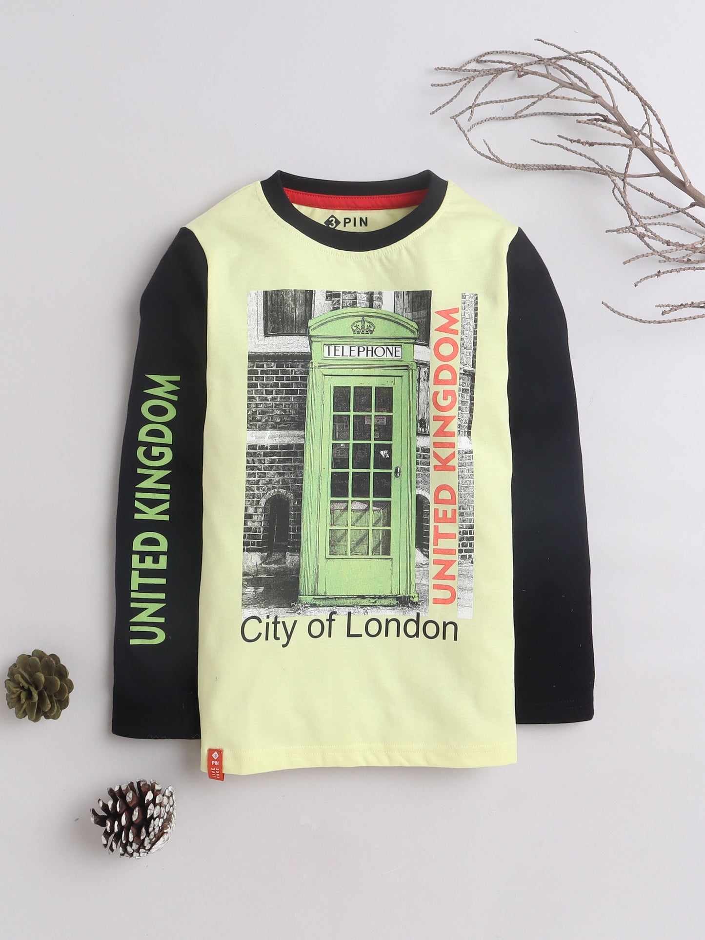 Boys Cotton Typography Round Neck T-Shirt