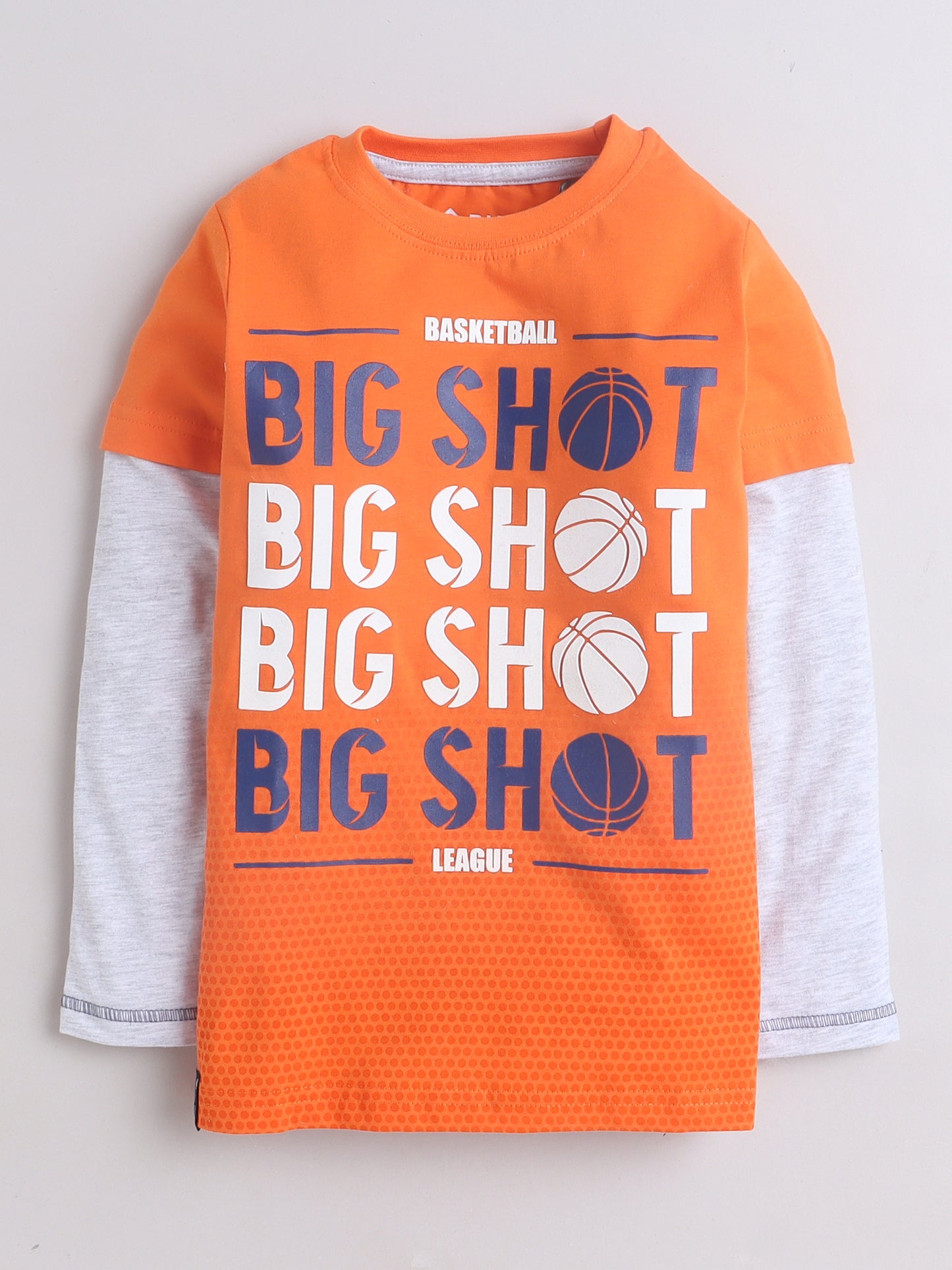 Boys Cotton Typography Round Neck T-Shirt