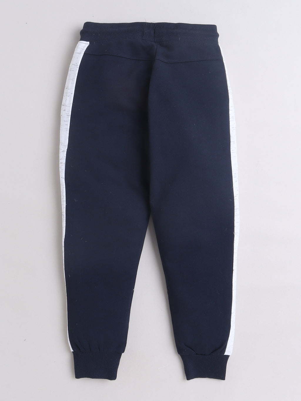 Boys' Cotton Solid Joggers With Drawstring Closure - Navy Blue